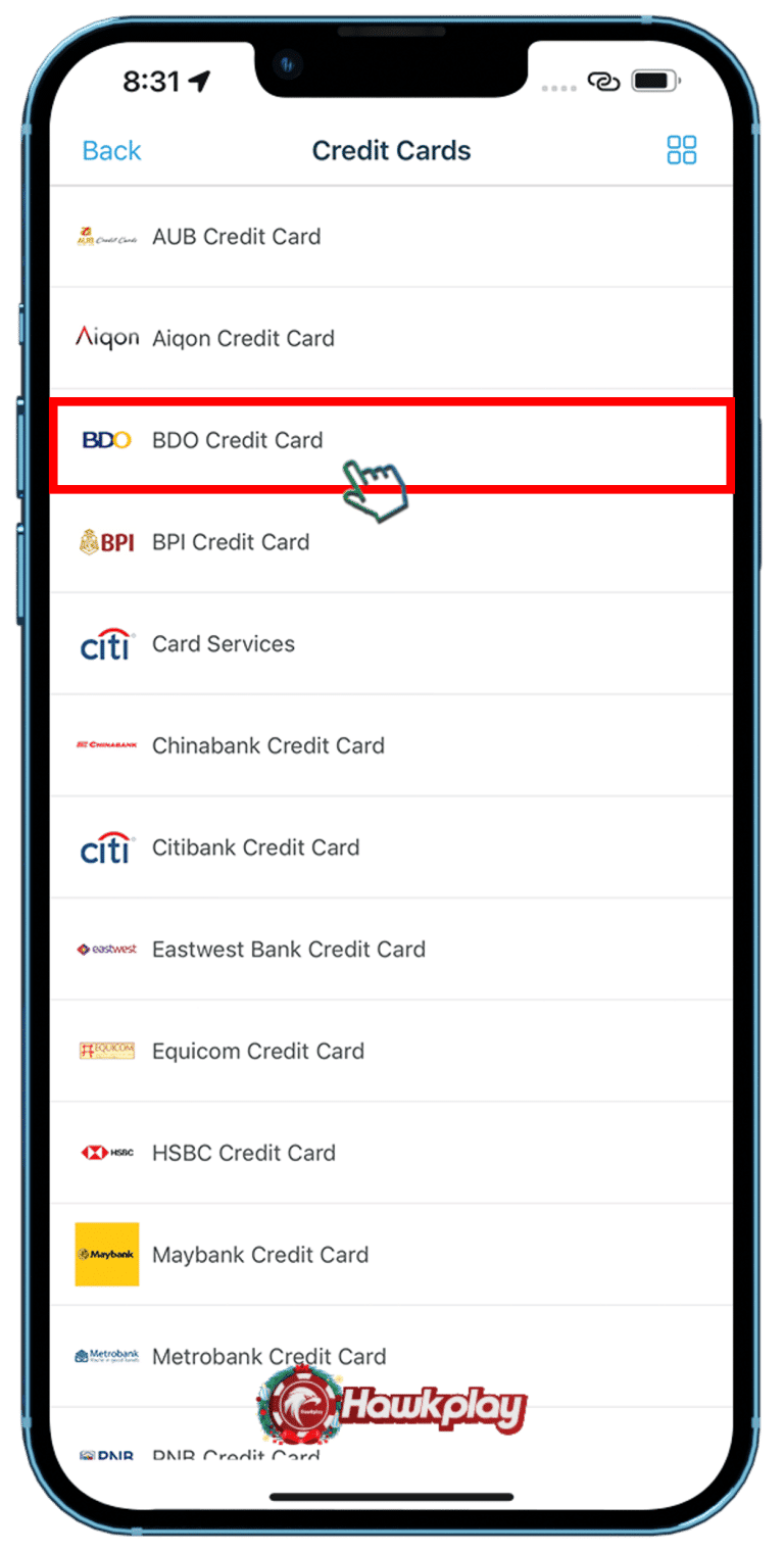 Gamit BDO credit card sa application Maya 4 Hawkplay 3