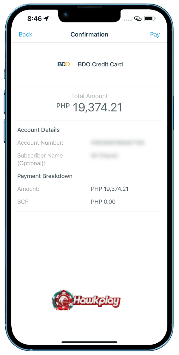 Gamit BDO credit card sa application Maya 6 Hawkplay 5